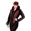 Banned - Tartan Corset Vest met capuchon - Zwart/Rood Product image
